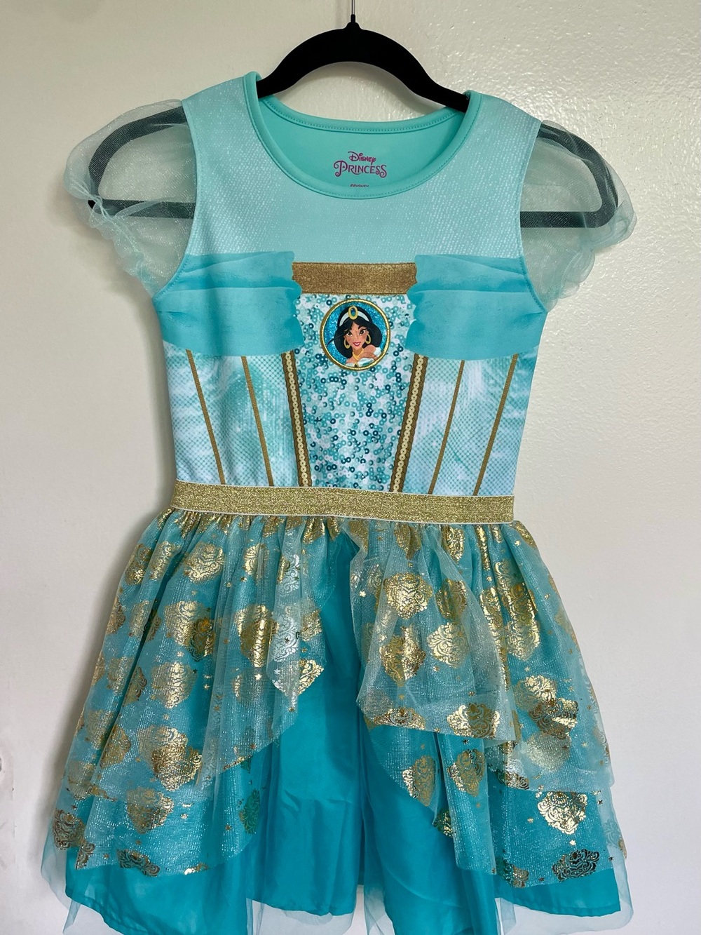 Disney Princess Turquoise & Gold Jasmine Costume Dress